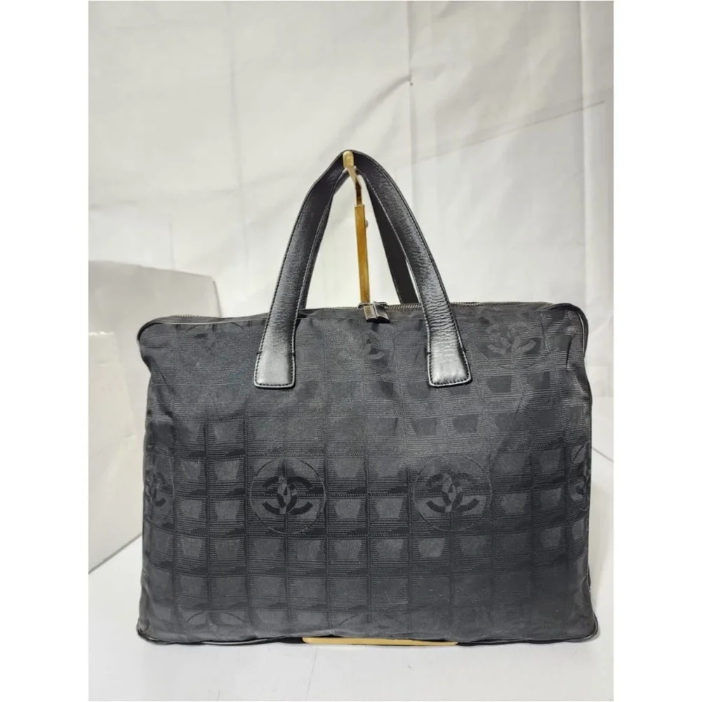Authentic Chanel Travel Ligne Laptop Case Black